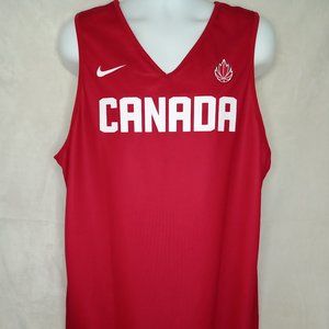 Rare Nike Canada National Basketball Jersey Reversible Red White (2XL)
